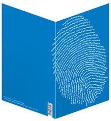 Faltkarte "Einzigart" - blau - 5er Set